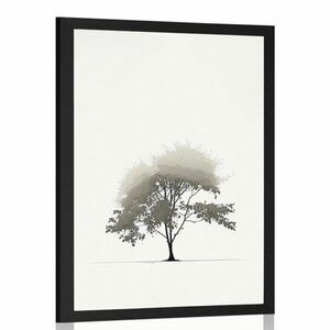 Plakat minimalistyczne drzewo liściaste obraz