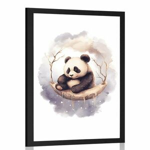 Plakat rozmarzona panda obraz