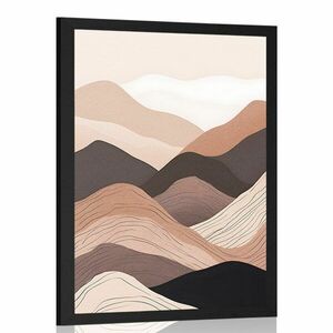 Plakat abstrakcyjne kształty górskie obraz