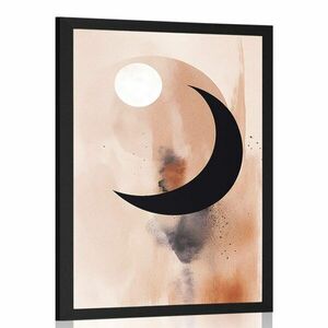 Plakat abstrakcyjne kształty dzień i noc obraz