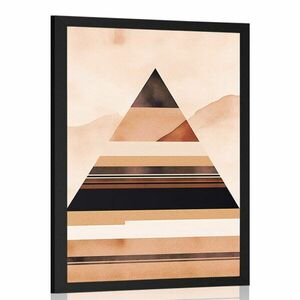 Plakat abstrakcyjne kształty piramid obraz