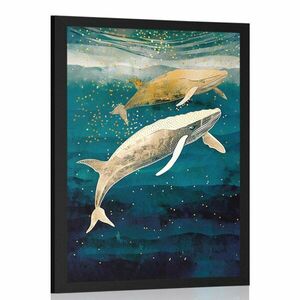 Plakat z wielorybem w oceanie obraz