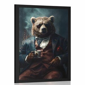 Plakat zwierzęcego niedźwiedzia gangsterskiego obraz
