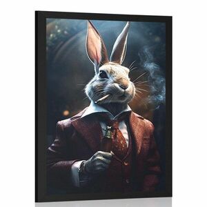 Plakat z królikiem-zwierzęcym gangsterem obraz