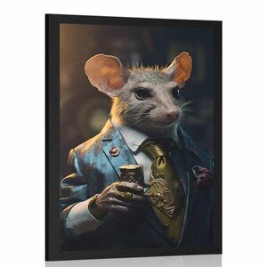 Plakat zwierzęcy szczur-gangster obraz