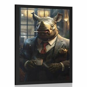Plakat z nosorożcem gangsterskim obraz