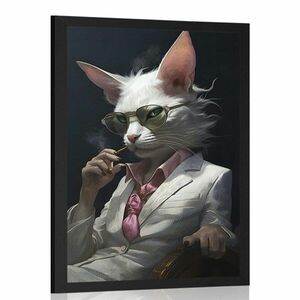 Plakat z kot gangster zwierzęcy obraz