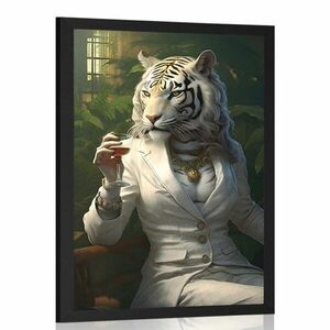 Plakat zwierzęcy gangsterski tygrys obraz
