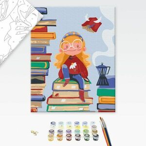 Malowanie po numerach dla dzieci mól książkowy obraz