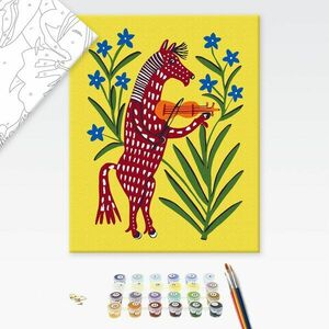 Malowanie po numerach limitowana wersja ludowy koń ze skrzypcami obraz