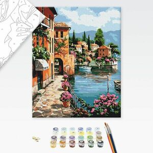 Malowanie po numerach nadmorskie miasteczko Positano obraz