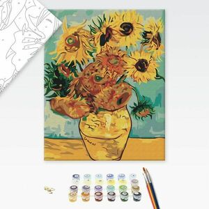 Malowanie po numerach inspirowane twórczością Vincenta van Gogha - Słoneczniki obraz
