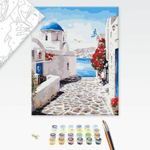 Malowanie po numerach romantyczne Santorini obraz