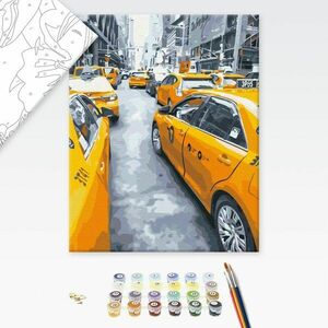 Malowanie po numerach taksówki w Nowym Jorku obraz
