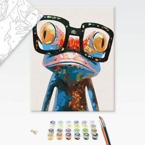 Malowanie po numerach żaba w okularach obraz