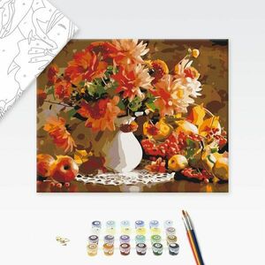 Malowanie po numerach jesienny bukiet kwiatów obraz