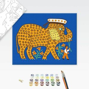 Malowanie po numerach limitowany ludowy słoń obraz