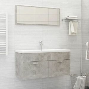 vidaXL 2-częściowy zestaw mebli łazienkowych, szarość betonu, płyta obraz