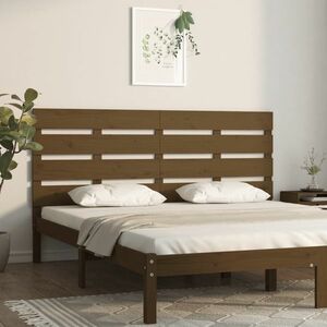 vidaXL Wezgłowie łóżka, miodowy brąz, 135x3x80 cm, drewno sosnowe obraz