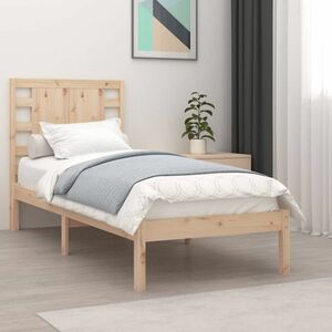 vidaXL Rama łóżka z litego drewna sosnowego, 100 x 200 cm obraz