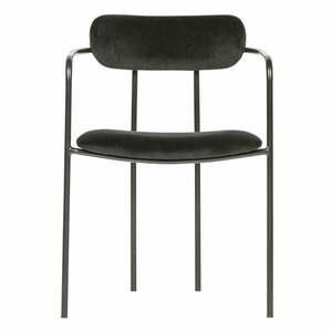 Czarne aksamitne krzesło Ivy – WOOOD obraz