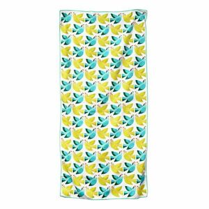 Żółto-niebieski ręcznik z mikrowłókna Rex London Love Birds, 70 x 150 cm obraz