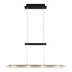 Czarna lampa wisząca LED ze szklanym kloszem Milos – Trio obraz