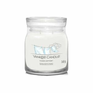 Yankee Candle świeczka zapachowa Signature w szkle średnia Clean Cotton, 368 g obraz