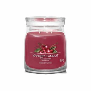Yankee Candle świeczka zapachowa Signature w szkle średnia Black Cherry, 368 g obraz