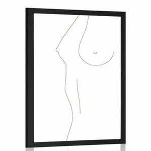 Plakat minimalistyczna sylwetka kobiecego ciała obraz