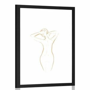Plakat passepartout kształty kobiecego ciała obraz