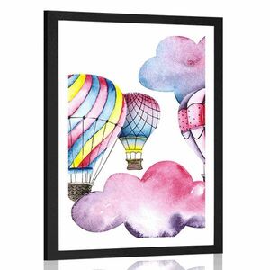 Plakat z passe-partout baloniki na wietrze obraz