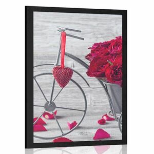 Plakat rower pełen róż obraz