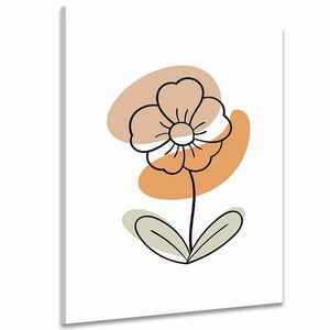 Obraz minimalistyczny kwiat na białym tle No4 obraz
