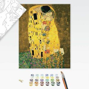 Malowanie po numerach inspirowane twórczością G. Klimta - Pocałunek obraz
