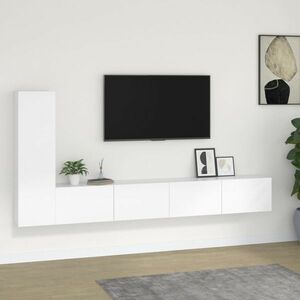 vidaXL 3-częściowy zestaw szafek telewizyjnych, biały obraz