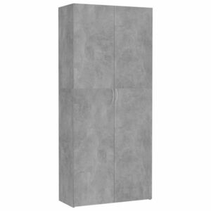 vidaXL Szafa, szarość betonowa, 80 x 35, 5 x 180 cm, płyta wiórowa obraz