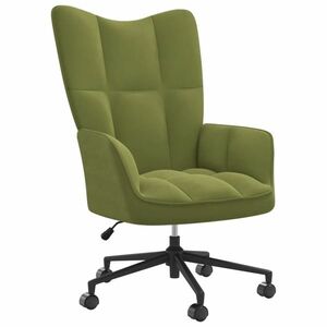 vidaXL Fotel, zielony, aksamit obraz
