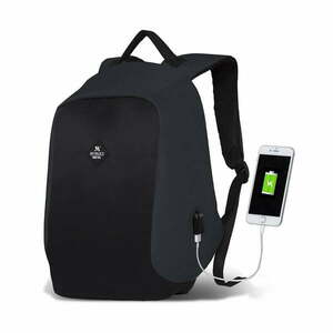 Szaroczarny plecak z portem USB My Valice SECRET Smart Bag obraz