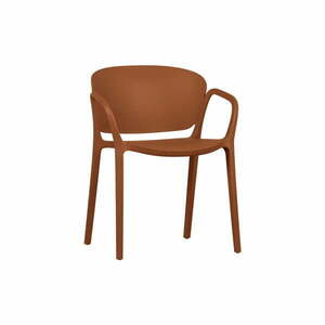 Ceglaste plastikowe krzesło Bent – WOOOD obraz