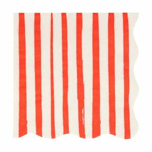 Papierowe serwetki zestaw 16 szt. Red Stripe – Meri Meri obraz