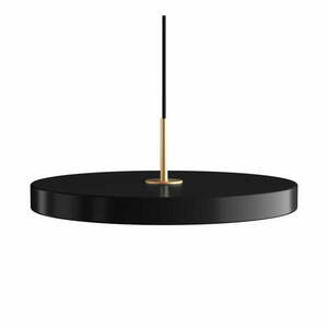 Czarna lampa wisząca LED z metalowym kloszem ø 43 cm Asteria Medium – UMAGE obraz