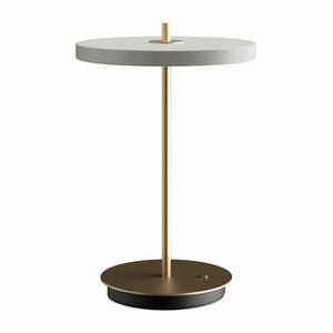 Jasnoszara lampa stołowa LED ze ściemniaczem i metalowym kloszem (wysokość 31 cm) Asteria Move – UMAGE obraz