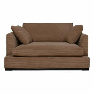 Jasnobrązowa sztruksowa sofa 132 cm Mobby – Scandic obraz