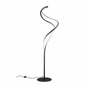 Czarna lampa stojąca LED z metalowym kloszem (wys. 160 cm) Nala – Trio Select obraz