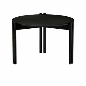 Czarny okrągły stolik z litego drewna sosnowego ø 60 cm Sticks – Karup Design obraz