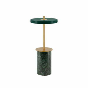 Zielona marmurowa lampa stołowa LED ze ściemniaczem i metalowym kloszem (wysokość 25, 5 cm) Asteria Move Mini – UMAGE obraz