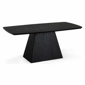 Czarny stół z blatem w dekorze dębu 90x180 cm Star – Furnhouse obraz