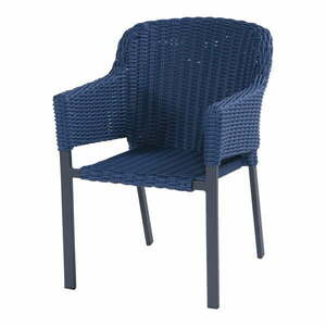 Ciemnoniebieskie krzesło ogrodowe ze sztucznego rattanu Cairo – Hartman obraz