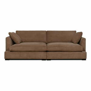 Jasnobrązowa sztruksowa sofa 236 cm Mobby – Scandic obraz